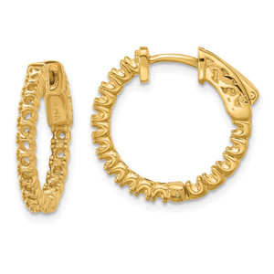 14k Round Hoop w/Safety Clasp Earring Mountings - XE-3B328538-9227