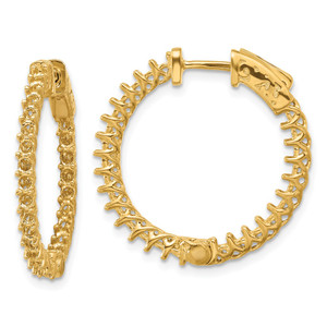 14k Round Hoop w/Safety Clasp Earring Mountings - XE-5FF83443-4989