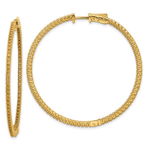 14k Round Hoop w/Safety Clasp Earring Mountings - XE-7A86125E-5120