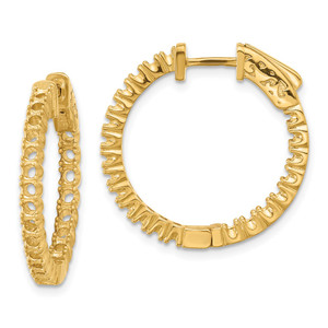 14k Round Hoop w/Safety Clasp Earring Mountings - XE-7ED810B6-4380