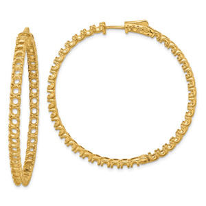 14k Round Hoop w/Safety Clasp Earring Mountings - XE-A5761CF1-9740