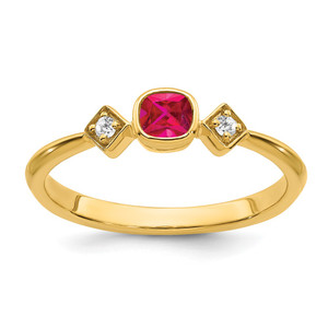 14k Ruby and Diamond Ring - RM-C3541E59-2137