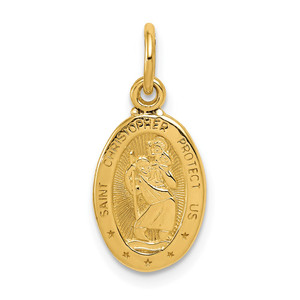14k Saint Christopher Medal Charm - C8-8DF75084-3745