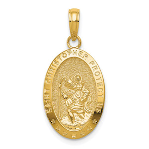 14k Saint Christopher Medal Pendant - K5-83903C78-7744