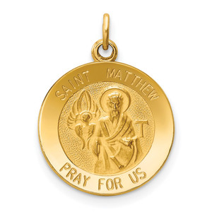 14k Saint Matthew Medal Charm - XR-5F9A7CC0-3490