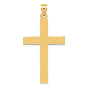 14k Sandblasted Cross Pendant - XR-10B1CECE-1959