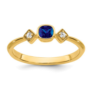 14k Sapphire and Diamond Ring - RM-46680E18-7706