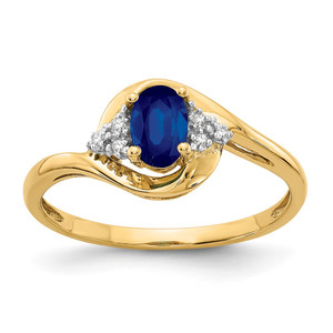 14k Sapphire and Diamond Ring - XB-317D7D7E-8174