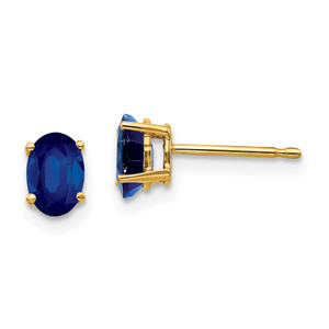 14k Sapphire Post Earrings - XE-206BCE12-4173