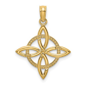 14k Small Celtic Eternity Knot Charm