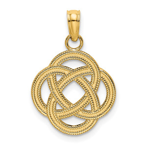 14K Small Celtic Eternity Knot Circle Charm