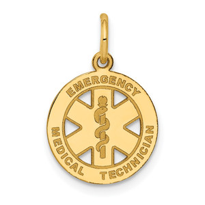 14k Small EMT Medical Charm