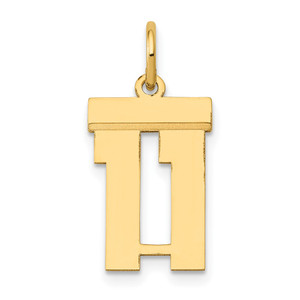 14k Small Polished Number 11 Charm - LS-C42ABD7D-9178