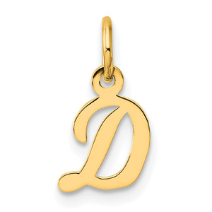 14K Small Script Letter D Initial Charm - YC-3DC551F7-7124