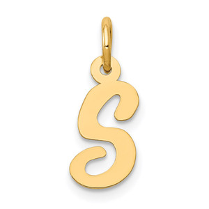 14k Small Script Letter S Initial Charm - YC-D3B5BC80-1743