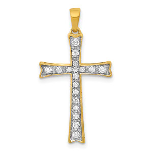 14k  1/5ct. Diamond Cross Pendant
