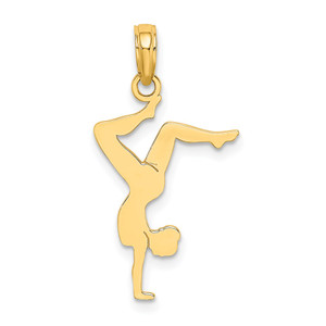 14k Solid Polished Gymnast Charm - D1-0A673020-6346