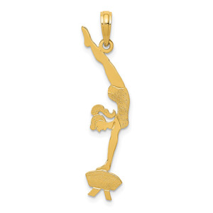 14k Solid Polished Gymnast Pendant - D1-91B90A56-2094