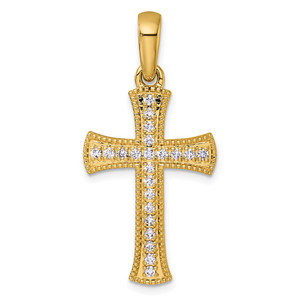 14k  3/8ct. Diamond Cross Pendant