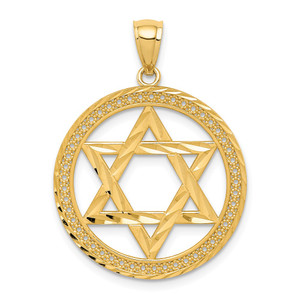 14K Star of David Pendant - C4-344E779A-2435
