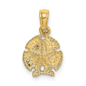 14K Starfish on Sand Dollar Pendant