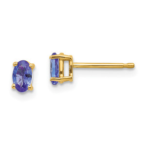 14k Tanzanite Post Earrings - XE-073C2CC3-5286