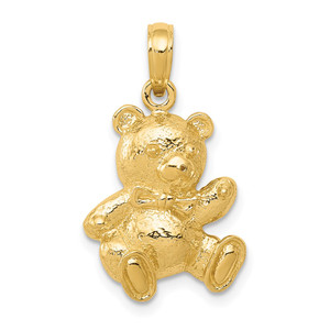 14k Teddy Bear Pendant - C4-0F74F354-6825