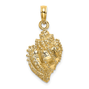 14K Textured Conch Shell Charm - K7-1B0F1DCE-6927
