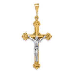 14k Two-tone Crucifix Pendant - D8-55FB4180-2982
