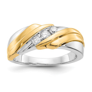 14k Two-tone Diamond Mens Ring - RM-32DBC1A8-2357