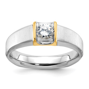 14k Two-tone IBGoodman Men's 1/2 carat Diamond Complete Ring - B6-D98CDA50-6759