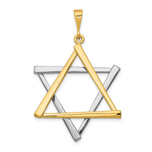 14k Two-tone Star Of David Pendant - CG-11FEEDA9-3375