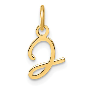 14K Uppercase Letter J Initial Charm