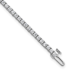 14k White Gold  2 3/4 carat Lab Grown Diamond VS+ F+ Complete Tennis Bracelet