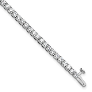 14k White Gold  5 carat Lab Grown Diamond VS/SI+ G+ Complete Tennis Bracelet