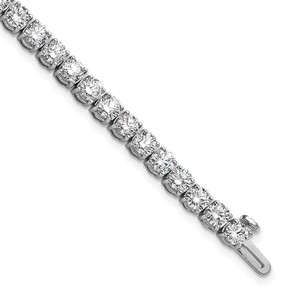 14k White Gold  9 carat Lab Grown Diamond VS/SI+ G+ Complete Tennis Bracelet