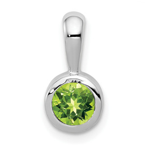 14k White Gold .55 Peridot Pendant