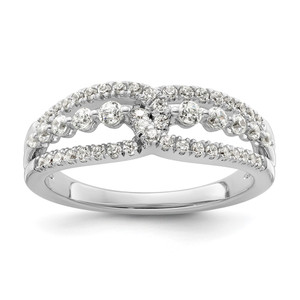 14k White Gold 1/2 carat Lab Grown Diamond VS/SI+ G+ Complete Fashion Ring - RM-A14D0D68-7142