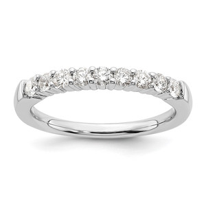14k White Gold 1/2 carat Lab Grown Diamond VS/SI+ G+ Nine Stone Complete Fashion band - RM-30F5FF89-5651
