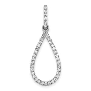 14k White Gold 1/2ct. Diamond Teardrop Pendant - PM-C9254344-3379