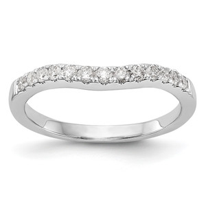 14k White Gold 1/3 carat Lab Grown Diamond VS/SI+ G+ Complete Wedding Band - RM-4755084D-4666