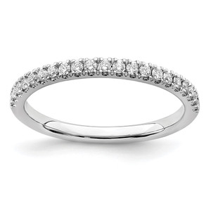 14k White Gold 1/4 carat Lab Grown Diamond VS/SI+ G+ Complete Wedding Band - RM-0F7775FA-8445