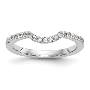 14k White Gold 1/4 carat Lab Grown Diamond VS/SI+ G+ Complete Wedding Band - RM-186F0875-7328