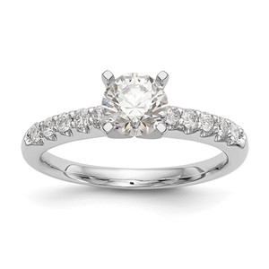 14k White Gold 1/4 carat Lab Grown Diamond VS/SI+ G+ Semi Mount Peg Set Engagement Ring - RM-80023A61-5640