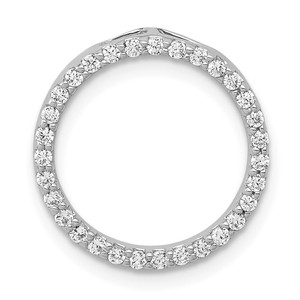 14k White Gold 1/4ct. Diamond Circle Chain Slide - PM-9FEF0A6E-5164