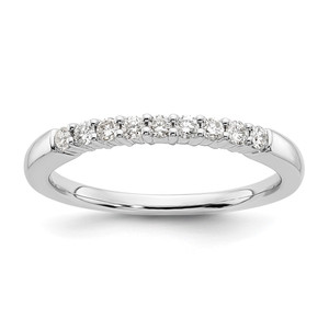 14k White Gold 1/5 carat Lab Grown Diamond VS/SI+ G+ Nine Stone Complete Fashion band - RM-158675C3-6561