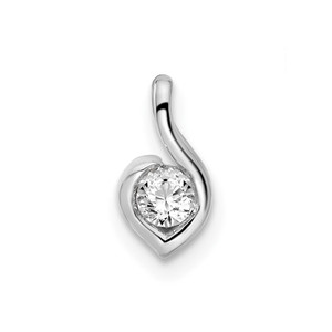14k White Gold 1/6 carat Lab Grown Diamond VS/SI+ G+ Complete Fashion Pendant
