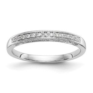 14k White Gold 1/6 carat Lab Grown Diamond VS/SI+ G+ Complete Wedding Band - RM-95EA6830-2160