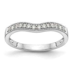 14k White Gold 1/6 carat Lab Grown Diamond VS/SI+ G+ Complete Wedding Band - RM-DD099B77-6916