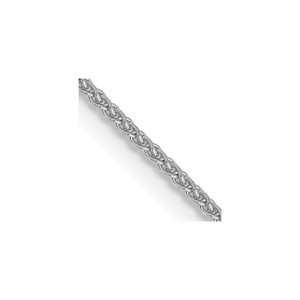 14K White Gold 16 inch 1.05mm Diamond-cut Spiga with Spring Ring Clasp Chain